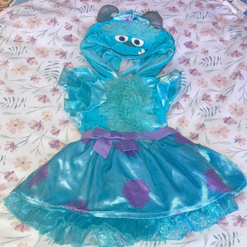 Disney Pixar Sulley Blue Purple Infant Dress 6-12 Months Halloween Costume